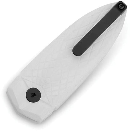 Bestech Knives Ququ Button Lock Knife With DLC Coated 14C28N Spear Point Blade White G10 For EDC Enthusiasts by Bestech Knives