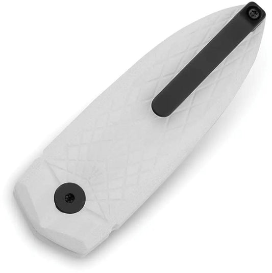 Bestech Knives Ququ Button Lock Knife With DLC Coated 14C28N Spear Point Blade White G10 For EDC Enthusiasts by Bestech Knives