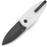Bestech Knives Ququ Button Lock Knife With DLC Coated 14C28N Spear Point Blade White G10 For EDC Enthusiasts by Bestech Knives