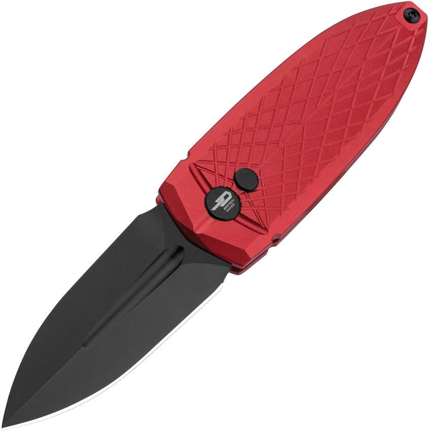Bestech Knives Ququ Button Lock Al Red BG57B-4 by Bestech Knives