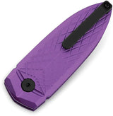 Bestech Knives Ququ Button Lock Knife With Purple Aluminum Handle DLC Blade 14C28N Sandvik Spear Point EDC Enthusiasts by Bestech Knives