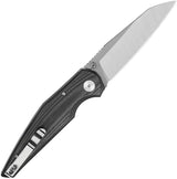 Bestech Knives Snakebird Button Lock Knife BG58C Black Micarta Handle EDC Ready Stonewash Satin 14C28N Blade by Bestech Knives
