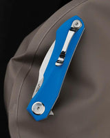 Bestech Ivy Premium Linerlock Knife For EDC Enthusiasts Blue G10 Handle 3In 14C28N Sandvik Stainless Blade Extended Tang by Bestech Knives