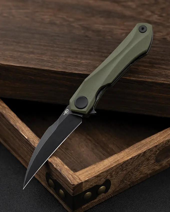 Bestech Knives Ivy Linerlock EDC Folding Knife 3Inch 14C28N Blade OD G10 Handle Extended Tang For EDC Enthusiasts by Bestech Knives
