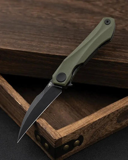 Bestech Knives Ivy Linerlock EDC Folding Knife 3Inch 14C28N Blade OD G10 Handle Extended Tang For EDC Enthusiasts by Bestech Knives