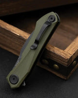 Bestech Knives Ivy Linerlock EDC Folding Knife 3Inch 14C28N Blade OD G10 Handle Extended Tang For EDC Enthusiasts by Bestech Knives