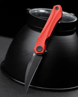 Bestech Knives Ivy Linerlock EDC Knife Red G10 Handle With Premium Extended Tang And Pocket Clip 3in 14C28N Blade by Bestech Knives