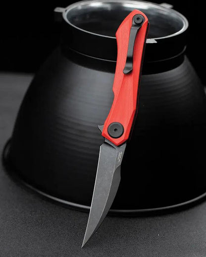 Bestech Knives Ivy Linerlock EDC Knife Red G10 Handle With Premium Extended Tang And Pocket Clip 3in 14C28N Blade by Bestech Knives