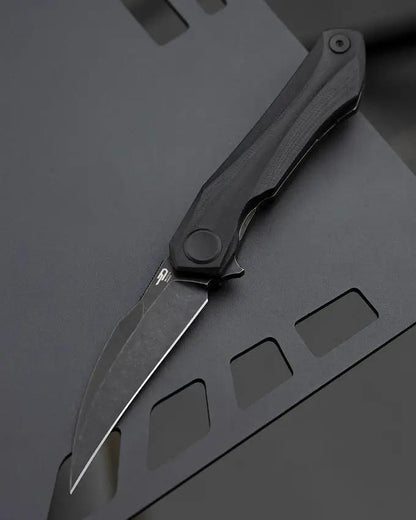 Bestech Knives Ivy Linerlock Knife For EDC Enthusiasts Premium Black Stonewash 3In 14C28N Blade G10 Extended Tang by Bestech Knives