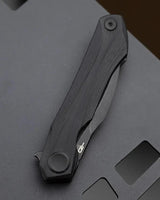 Bestech Knives Ivy Linerlock Knife For EDC Enthusiasts Premium Black Stonewash 3In 14C28N Blade G10 Extended Tang by Bestech Knives