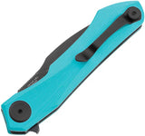 Bestech Knives Ivy Linerlock EDC Knife with 3 Inch Black Stonewash 14C28N Blade Teal G10 Handle by Bestech Knives