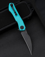 Bestech Knives Ivy Linerlock EDC Knife with 3 Inch Black Stonewash 14C28N Blade Teal G10 Handle by Bestech Knives