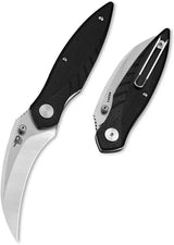Bestech Mantidae Linerlock Knife 4 Inch Closed with 3 Inch 14C28N Sandvik Blade Black G10 For EDC Enthusiasts by Bestech Knives