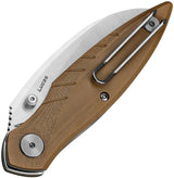 Bestech Mantidae Liner Lock Knife Brown G10 14C28N Sandvik Stainless Curved Blade Stonewashed Satin Finish For EDC by Bestech Knives