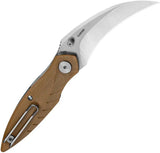 Bestech Mantidae Liner Lock Knife Brown G10 14C28N Sandvik Stainless Curved Blade Stonewashed Satin Finish For EDC by Bestech Knives