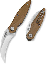 Bestech Mantidae Liner Lock Knife Brown G10 14C28N Sandvik Stainless Curved Blade Stonewashed Satin Finish For EDC by Bestech Knives