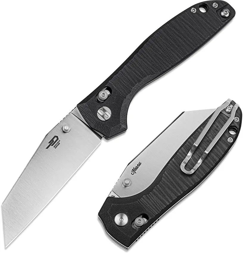 Bestech Knives Liger Bar Lock Premium EDC Knife With D2 Wharncliffe Blade Black G10 Handle by Bestech Knives