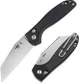 Bestech Knives Liger Bar Lock Premium EDC Knife With D2 Wharncliffe Blade Black G10 Handle by Bestech Knives