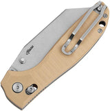 Bestech Liger Bar Lock Knife D2 Wharncliffe Stonewashed Blade 3.63in Beige G10 EDC Ready For Knife Collectors by Bestech Knives