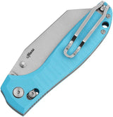 Bestech Knives Liger Bar Lock Premium EDC Knife With D2 Wharncliffe Blade Stonewash Finish Light Blue G10 by Bestech Knives