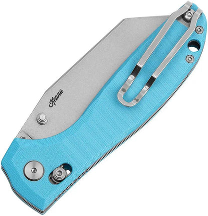 Bestech Knives Liger Bar Lock Premium EDC Knife With D2 Wharncliffe Blade Stonewash Finish Light Blue G10 by Bestech Knives