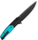 Bestech Knives Swordfish Button Lock Knife Blue BG62E Premium 14C28N Sandvik Blade Teal G10 Handle For EDC Enthusiasts by Bestech Knives