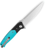 Bestech Knives Swordfish Button Lock Knife EDC With Teal And Black G10 Handle Satin 14C28N Blade by Bestech Knives
