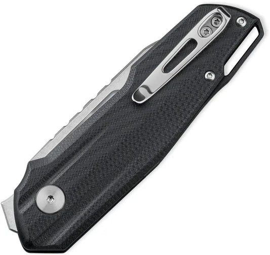Bestech Knives Toddler Linerlock Knife BG64A Compact 2.75in 14C28N Sandvik Blade Black G10 Handle With Pocket Clip EDC by Bestech Knives