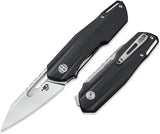 Bestech Knives Toddler Linerlock Knife BG64A Compact 2.75in 14C28N Sandvik Blade Black G10 Handle With Pocket Clip EDC by Bestech Knives