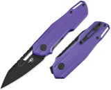 Bestech Knives Toddler Linerlock Purple BG64D Small EDC Folder With Purple G10 Handle 2.75in Blade by Bestech Knives