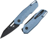 Bestech Knives Toddler Linerlock Blue Gray BG64E Compact EDC Knife For EDC Enthusiasts 14C28N Steel by Bestech Knives