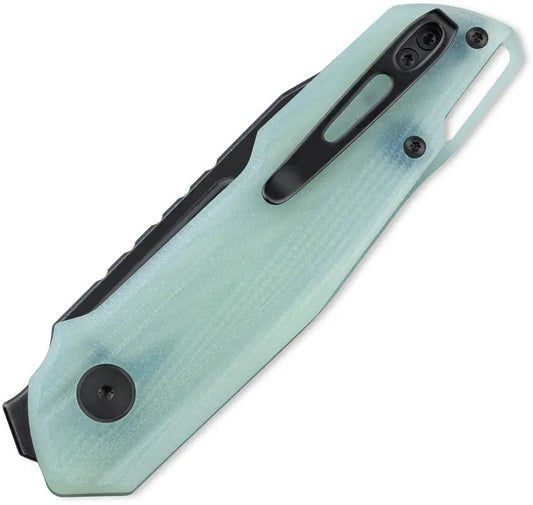 Bestech Knives Premium Toddler Linerlock Jade EDC Pocket Knife 425 Closed 275 Blade 14C28N Sandvik G10 Handle by Bestech Knives