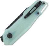 Bestech Knives Premium Toddler Linerlock Jade EDC Pocket Knife 425 Closed 275 Blade 14C28N Sandvik G10 Handle by Bestech Knives