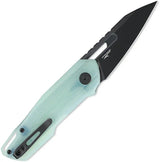 Bestech Knives Premium Toddler Linerlock Jade EDC Pocket Knife 425 Closed 275 Blade 14C28N Sandvik G10 Handle by Bestech Knives