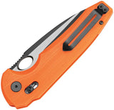 Bestech Knives Noctar Crossbar Lock Knife Orange G10 Handle 3.75in Drop Point 14C28N Sandvik Two Tone Blade For EDC by Bestech Knives