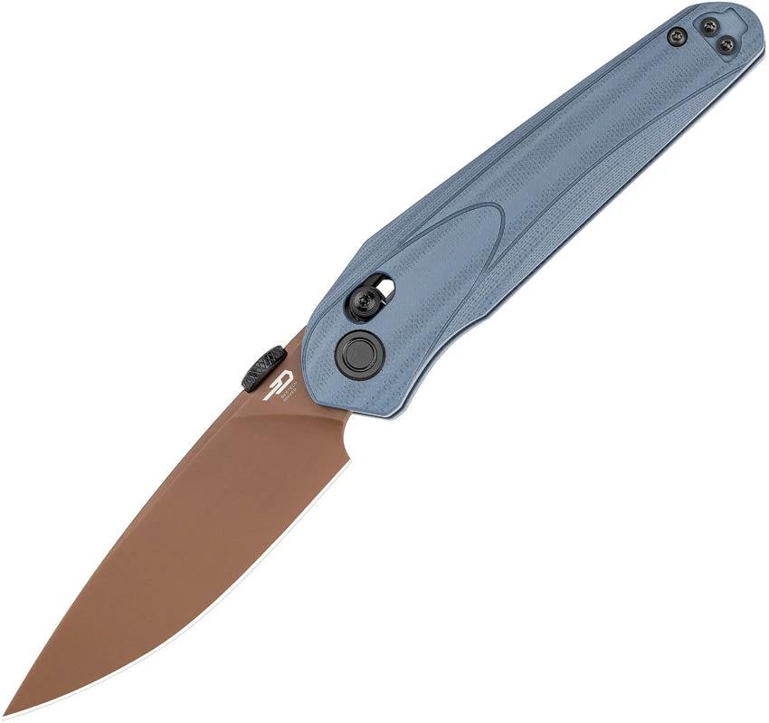Bestech Knives Mothus Crossbar Lock Dark Blue BG67F by Bestech Knives