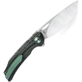 Bestech Falko Linerlock CF Green BL01C Folding Knife With Satin 154CM Blade For EDC Enthusiasts by Bestech Knives