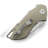 Bestech Riverstone Linerlock Knife Champagne G10 Handle 4.13 Inch Closed 2.5 Inch 154CM Blade EDC by Bestech Knives