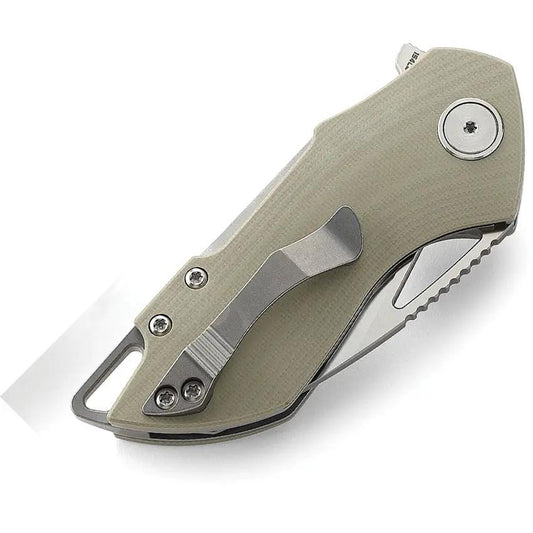 Bestech Riverstone Linerlock Knife Champagne G10 Handle 4.13 Inch Closed 2.5 Inch 154CM Blade EDC by Bestech Knives