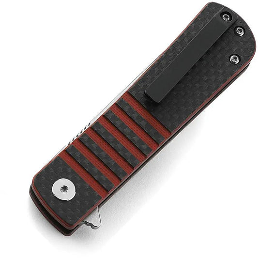 Bestech Titan Linerlock Knife BL04D With 154CM Tanto Blade Red G10 And Carbon Fiber Handle For EDC Enthusiasts by Bestech Knives