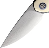 Bestech Knives Bambi Liner Lock Ox Bone EDC Knife With Damascus Blade Bead Blast Finish by Bestech Knives