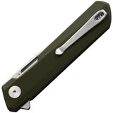 Bestech Knives Bestechman Dundee Linerlock EDC Knife With 3.5In D2 Blade Green G10 Extended Tang by Bestech Knives