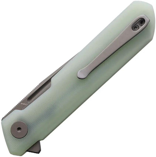 Bestech Knives Dundee Linerlock BMK01U Premium Folding Knife With Jade G10 Handle Gray PVD MCut Blade For EDC by Bestech Knives