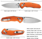 Bestech Knives Ronan B Lock Orange G10 Handle Folding Knife For EDC Enthusiasts 3.25in Satin 14C28N Blade by Bestech Knives