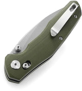 Bestech Knives Ronan B-Lock Premium Folding Knife BMK02E 14C28N Stonewash Blade OD Green G10 EDC by Bestech Knives