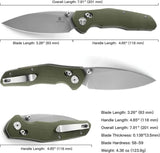 Bestech Knives Ronan B-Lock Premium Folding Knife BMK02E 14C28N Stonewash Blade OD Green G10 EDC by Bestech Knives