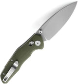 Bestech Knives Ronan B-Lock Premium Folding Knife BMK02E 14C28N Stonewash Blade OD Green G10 EDC by Bestech Knives