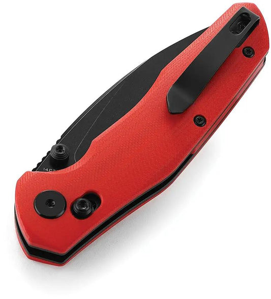 Bestech Ronan B Lock Folding Knife Red G10 Handle 3.25in Stonewashed Blade for Premium EDC Enthusiasts by Bestech Knives