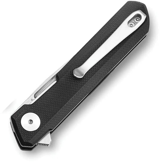 Bestech Knives Mini Dundee Linerlock Premium EDC Knife Black G10 D2 Blade Extended Tang Pocket Clip by Bestech Knives