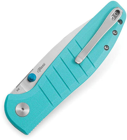 Bestech Knives Bestechman Goodboy Buttonlock EDC Knife With D2 Tool Steel Blade And Tiffany Blue G10 by Bestech Knives